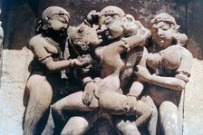 Erotic Sculpture, Khajuraho, India. c950-1050. (20th century)