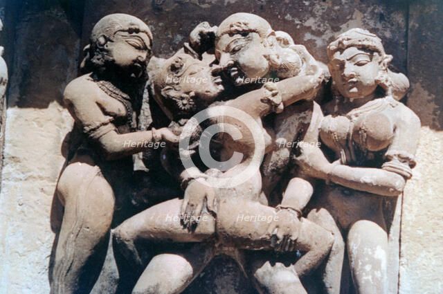 Erotic Sculpture, Khajuraho, India. c950-1050. (20th century). Artist: Unknown