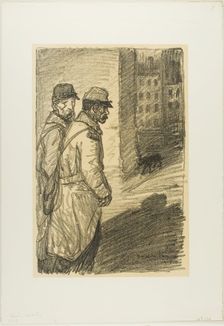 Errant dogs, 1915. Creator: Theophile Alexandre Steinlen
