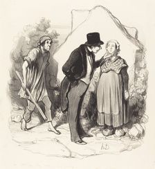 Est-ce que votre mari serait jaloux...il me semble que depuis quelques jours il me bat froid?, 1845. Creator: Honore Daumier