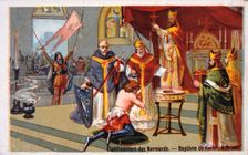 Establishment of the Normans: Baptism of Rollo at Rouen, (19th century)