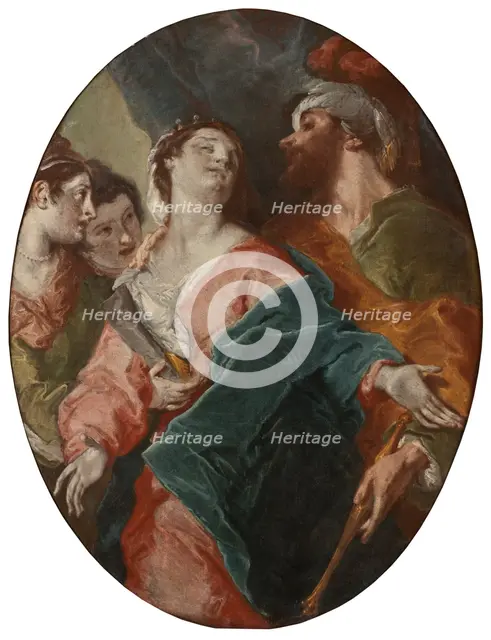 Esther and Ahasuerus, early-mid 18th century. Creator: Giuseppe Bazzani.