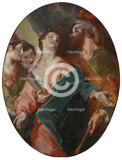 Esther and Ahasuerus, early-mid 18th century. Creator: Giuseppe Bazzani.