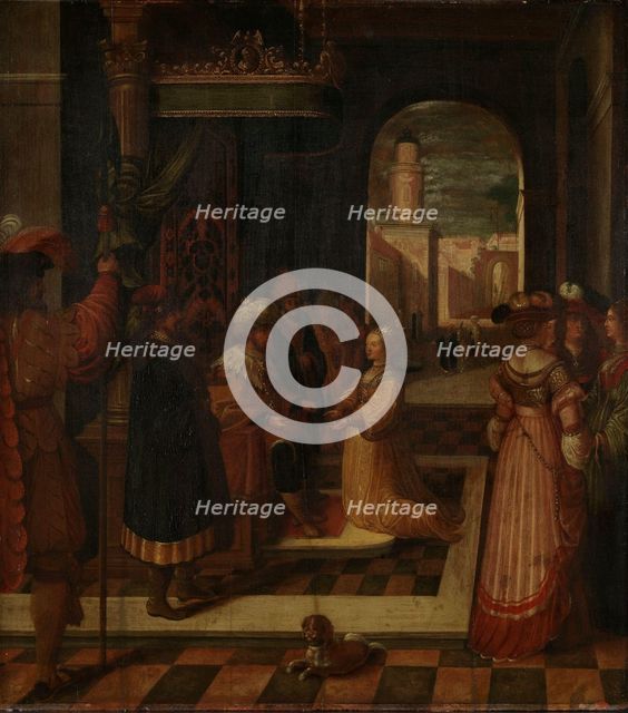 Esther and Ahasuerus, probably 17th century. Creator: Ambrosius Francken I.