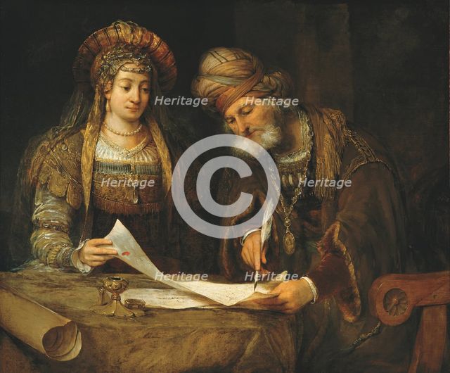 Esther and Mordechai, 1675. Artist: Gelder, Aert de (1645-1727)