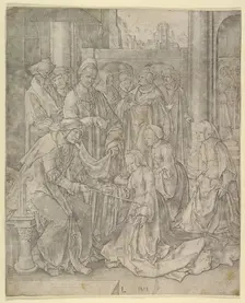 Esther Before Ahasuerus, 1518. Creator: Lucas van Leyden