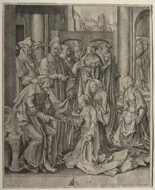 Esther before Ahasuerus, 1518. Creator: Lucas van Leyden (Dutch, 1494-1533)