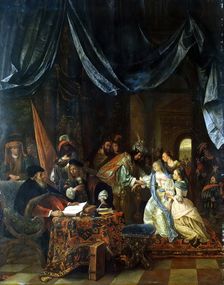 Esther before Ahasuerus, 1660. Creator: Jan Steen