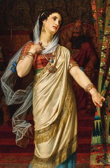 Esther before Ahasuerus, 1875. Creator: Merle, Hugues (1823-1881)