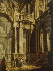 Esther before Ahasuerus. Artist: Bigari, Vittorio Maria (1692-1776)