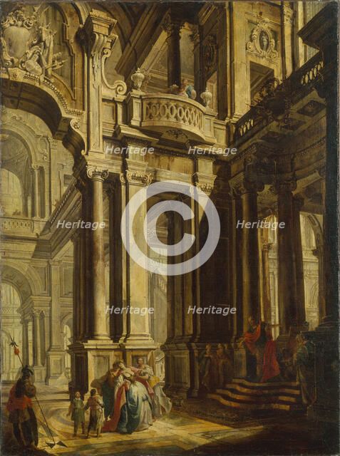 Esther before Ahasuerus. Artist: Bigari, Vittorio Maria (1692-1776)