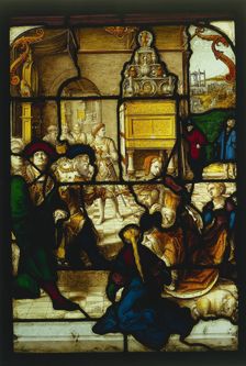 Esther before Ahasuerus, c. 1530. Creator: Dirk Vellert (Netherlandish, 1480/85-1547)