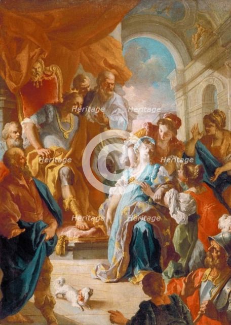 Esther Before Ahasuerus, c1758. Creator: Lorenzo de Caro.