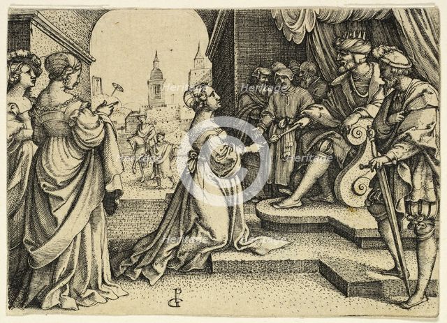 Esther before Ahasuerus, n.d. Creator: Master I.B..