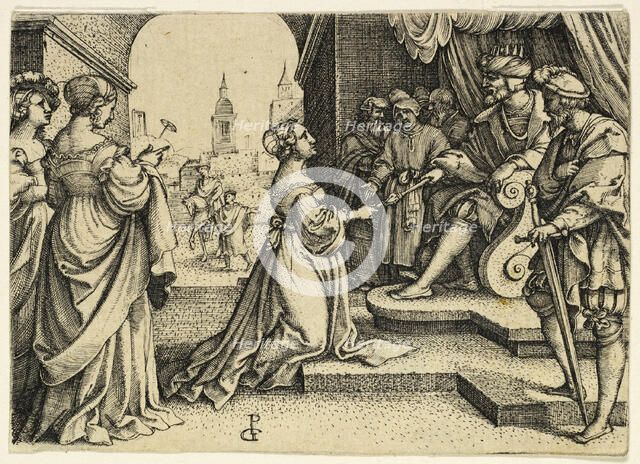 Esther before Ahasuerus, n.d. Creator: Master I.B..