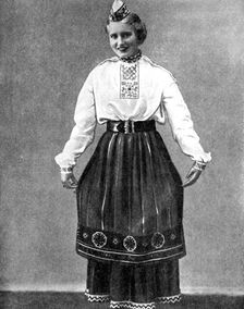 Estonian woman in traditional dress, 1936