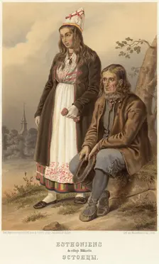 Estonians, 1862. Creator: Avgust Ivanovich Pettsol'd