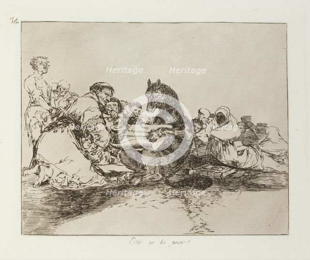 Esto es lo peor!; Los Desastres de la Guerra, Madrid 1863. Creator: Francisco Goya.