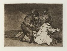 Esto es malo.; Los Desastres de la Guerra, Madrid 1863. Creator: Francisco Goya