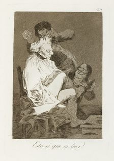 Esto si que es leer.; Los Caprichos, pl.29, 1799. Creator: Francisco Goya