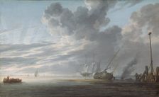 Estuary at Day's End, c. 1640/1645. Creator: Simon de Vlieger