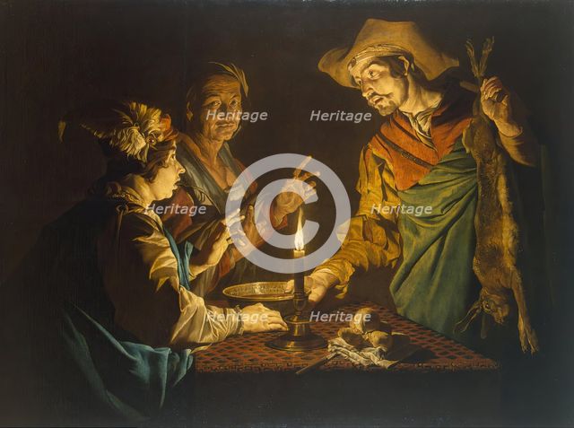 Esau and Jacob, 1640. Creator: Matthias Stomer.