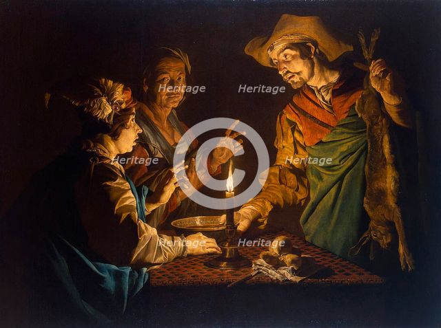 Esau and Jacob', 1640s. Creator: Stomer, Matthias (ca.1600-after 1650).