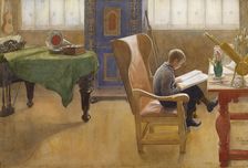Esbjörn at the Study Corner, 1912. Creator: Carl Larsson