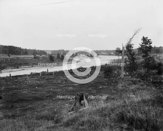 Escanaba River at Flat Rocks [sic], between 1880 and 1899. Creator: Unknown.