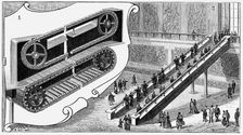 Escalator at the Pennsylvania Railroad Company's Cortland Street Station, New York, 1893