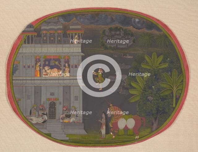 Escapade at Night:, ca. 1800-10. Creator: Chokha.