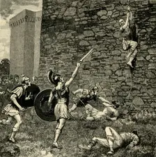 Escape of Marius the Younger at Praeneste 1890. Creator: Unknown