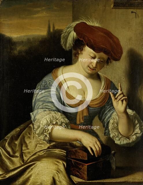 Escaped Bird: Allegory of Chastity, 1676. Creator: Frans van Mieris I.