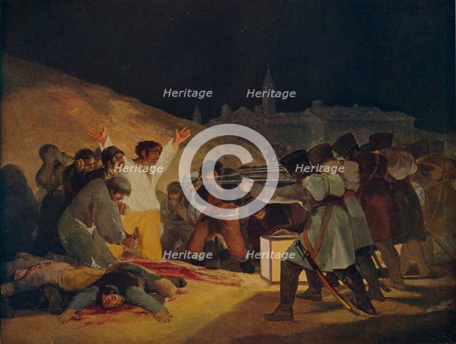 'Escenas Del 3 De Mayo De 1808', (May 3, 1808 in Madrid), 1814, (c1934).  Artist: Francisco Goya.