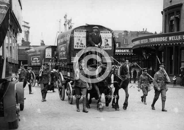 Escort party, c1910s(?). Creator: Unknown.