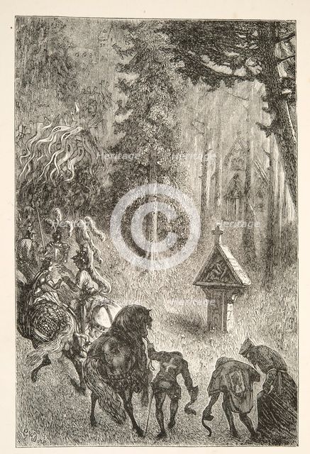 Escorting Guenever from Cameliard, from Stories of the Days of King Arthur by Charles Henry Hanson, 