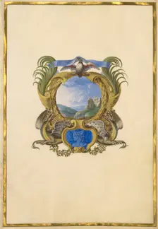 Escutcheon with a Castle; Three Emblems for Louis XIV, about 1663-1668. Creator: Jacques Bailly
