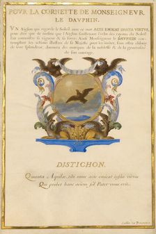 Escutcheon with an Eagle; Nine Emblems for Louis XIV; Emblem for Louis XIV, about 1663-1668. Creator: Jacques Bailly