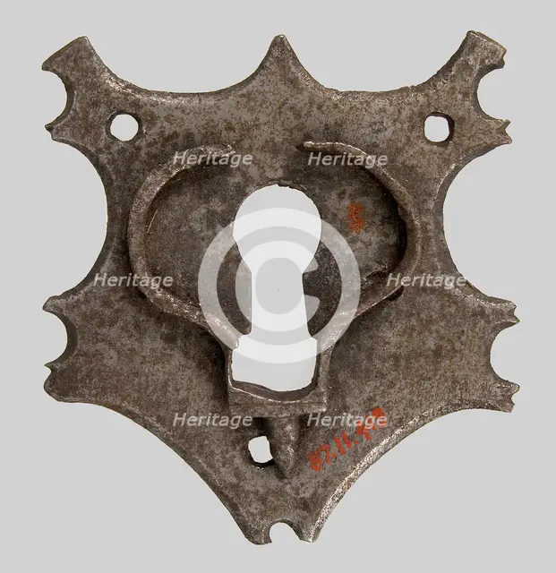 Escutcheon plate, German, 15th-16th century. Creator: Unknown.