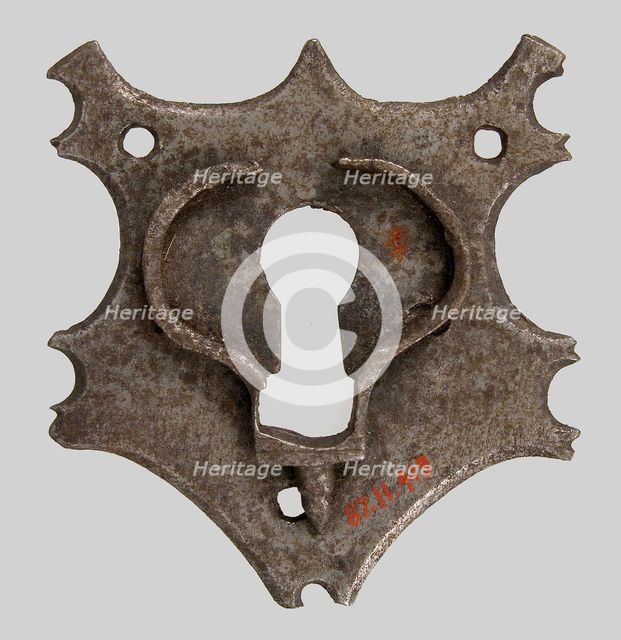 Escutcheon plate, German, 15th-16th century. Creator: Unknown.