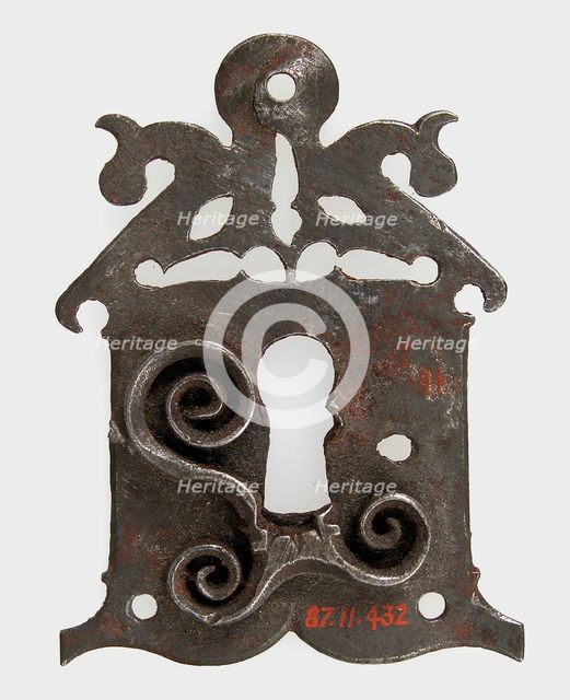 Escutcheon plate, German, 15th-16th century. Creator: Unknown.