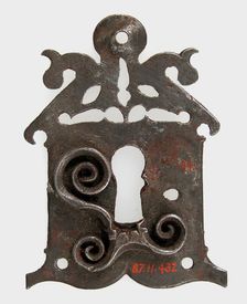 Escutcheon plate, German, 15th-16th century. Creator: Unknown
