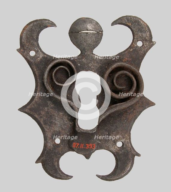 Escutcheon plate, German, 15th century. Creator: Unknown.