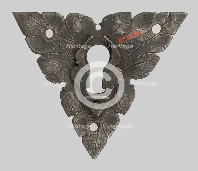 Escutcheon plate, German, 16th century. Creator: Unknown.