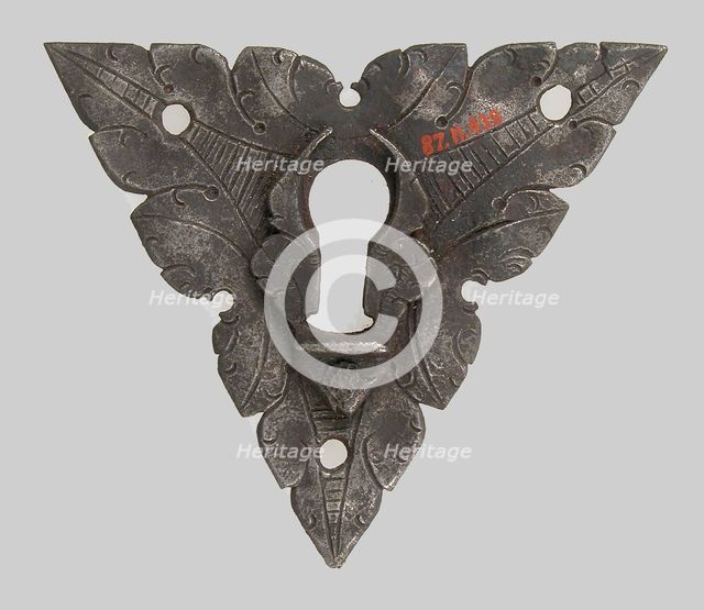Escutcheon plate, German, 16th century. Creator: Unknown.