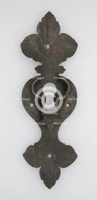 Escutcheon plate, German, 16th century. Creator: Unknown.