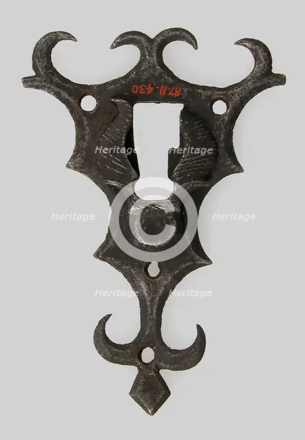 Escutcheon plate, German, 16th century. Creator: Unknown.