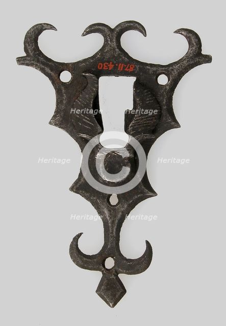 Escutcheon plate, German, 16th century. Creator: Unknown.