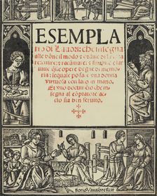 Esemplario di Lauori..., title page (recto), August 1, 1532. Creators: Giovanni Andrea Vavassore, Florio Vavassore