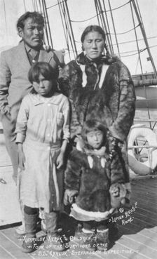 Eskimo family, between c1900 and c1930. Creator: Unknown
